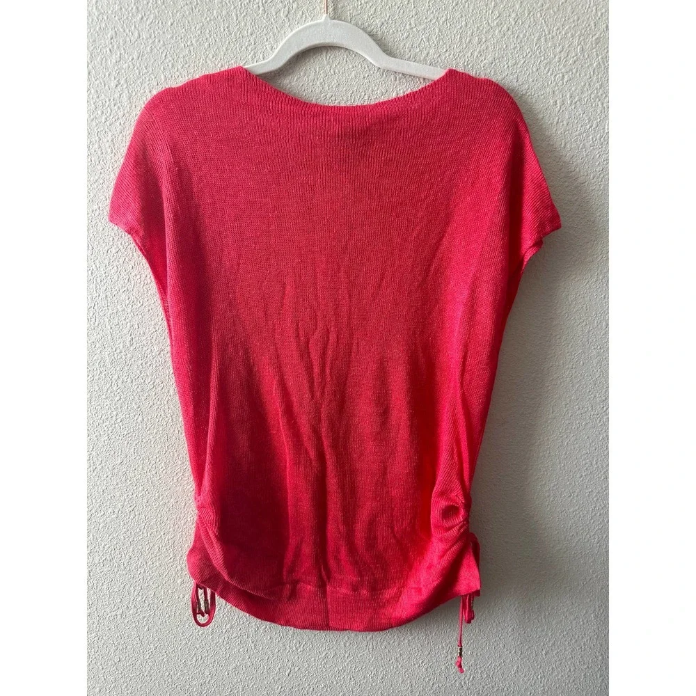 Tommy Bahama Women’s Alana Linen Side Tie V-Neck Sweater - Picture 9 of 13